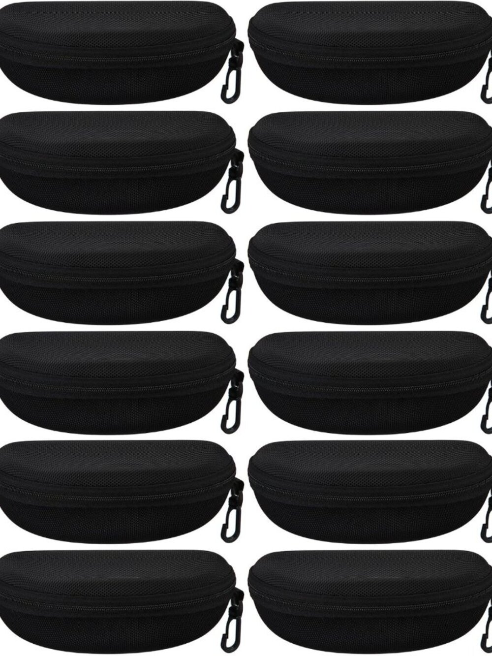 12 Pack Zipper Shell Sunglasses Cases - Durable, Stylish, Travel-Friendly